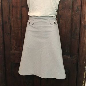 J. Crew, Blue & White Seersucker A-Line, Size 10